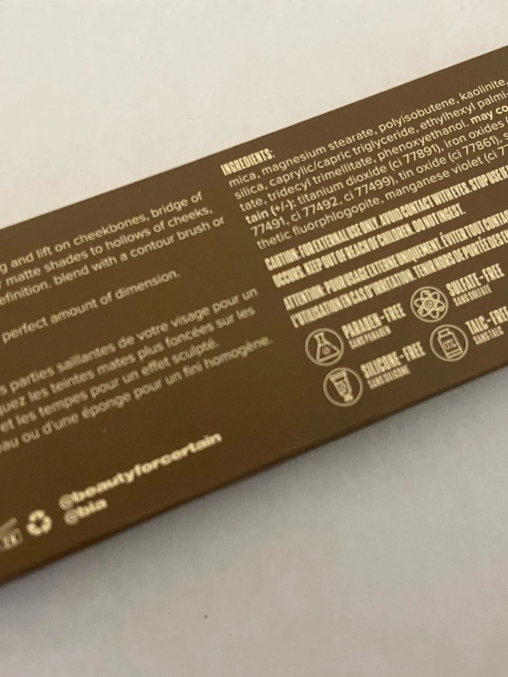 Soft to Sculpted Contour Palette — Brown & Bright Orange Packaging